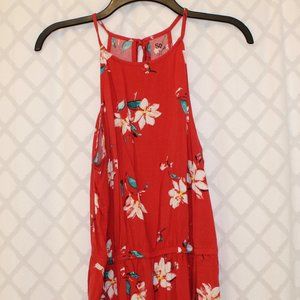 Coral Floral Summer Romper